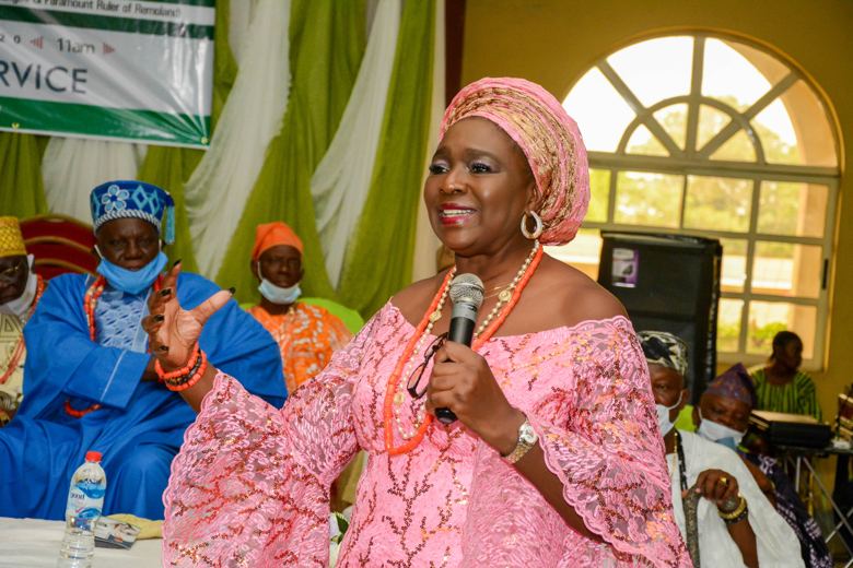 Delivering an address at a community gathering