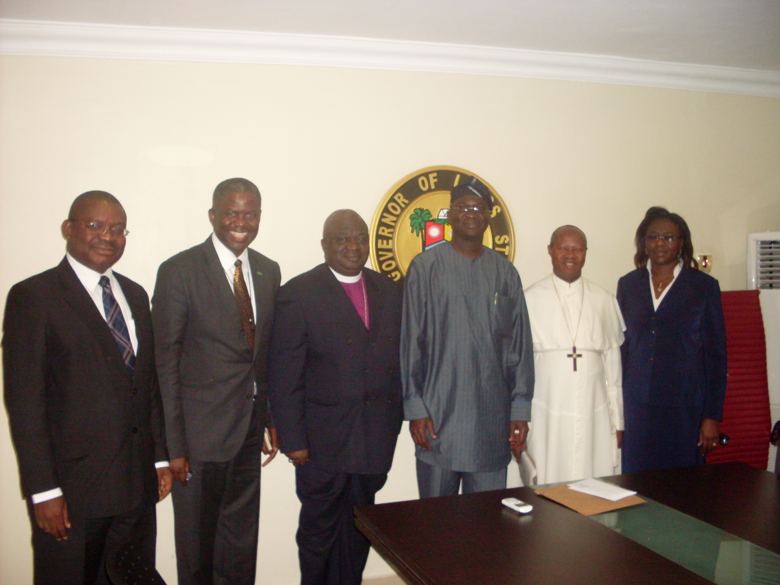 Presenting to a former Governor of Lagos State
