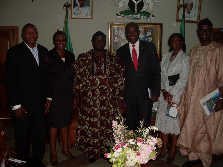 Presenting to a former Governor of Osun State